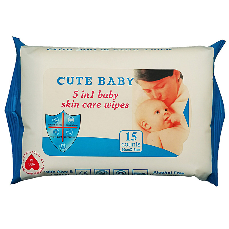 Salviette umidificate naturali, delicate e non irritanti per neonati
