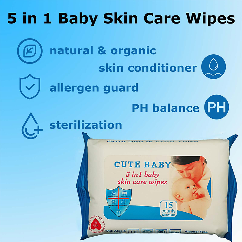 Salviette umidificate naturali, delicate e non irritanti per neonati