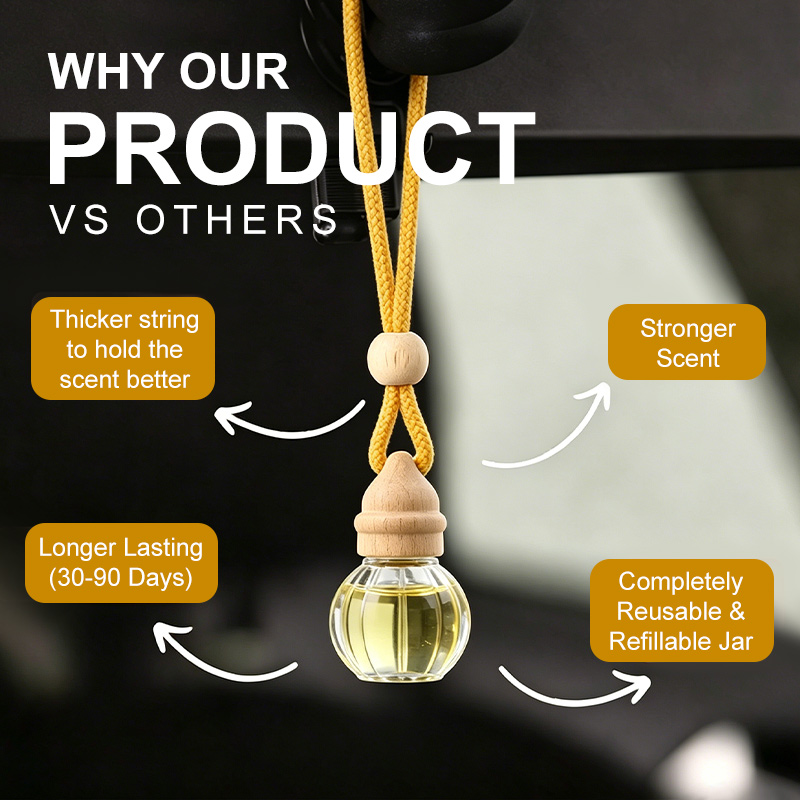 pumpkin glass car bottle air freshener